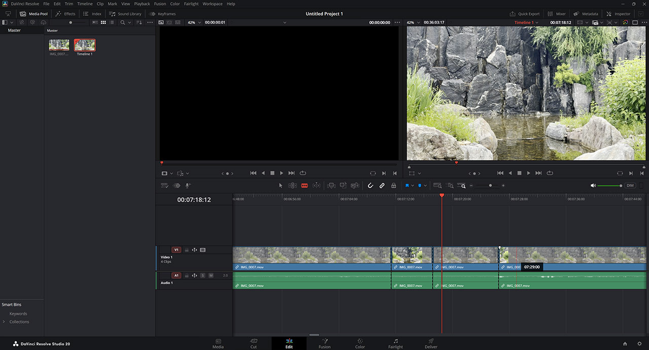 다빈치 리졸브 스튜디오